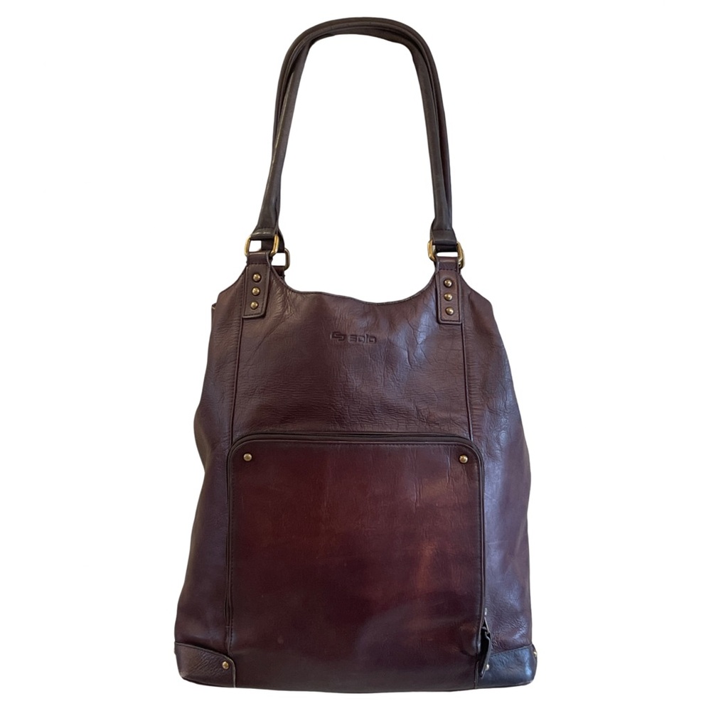 Solo New York Genuine Leather Laptop Tote Bag – Dark Brown